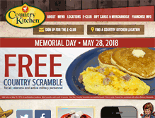 Tablet Screenshot of countrykitchenrestaurants.com